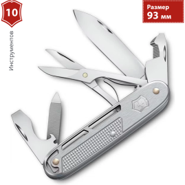 Нож перочинный VICTORINOX SYNERGY X ALOX (0.8226.26) 93мм серебристый